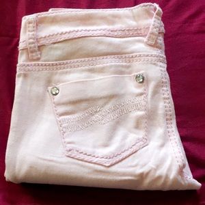 Baby pink jeans 👖 beautiful diamond stoned